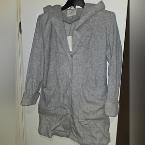 Gray Hooded Women's Wool Coat NWT